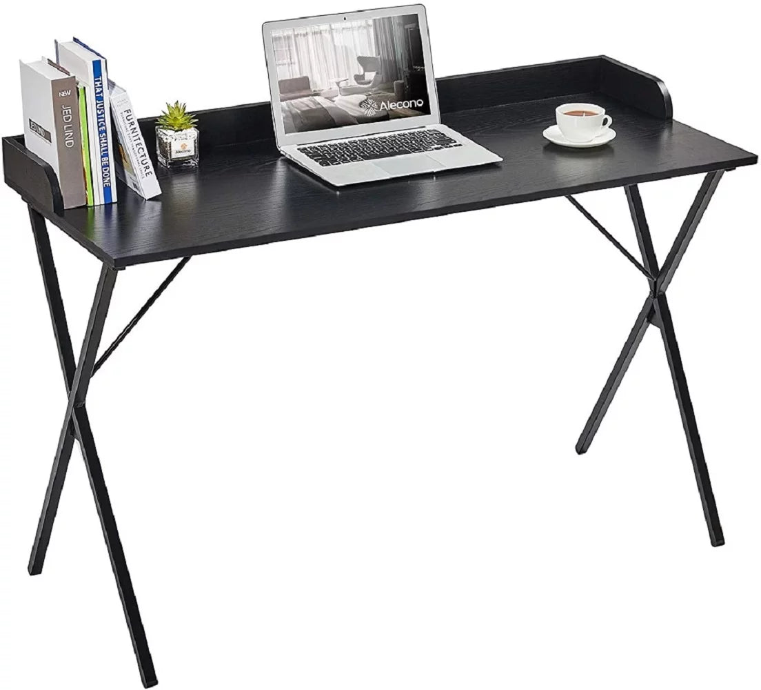 Computer Desk with Metal Frame in Black B33014