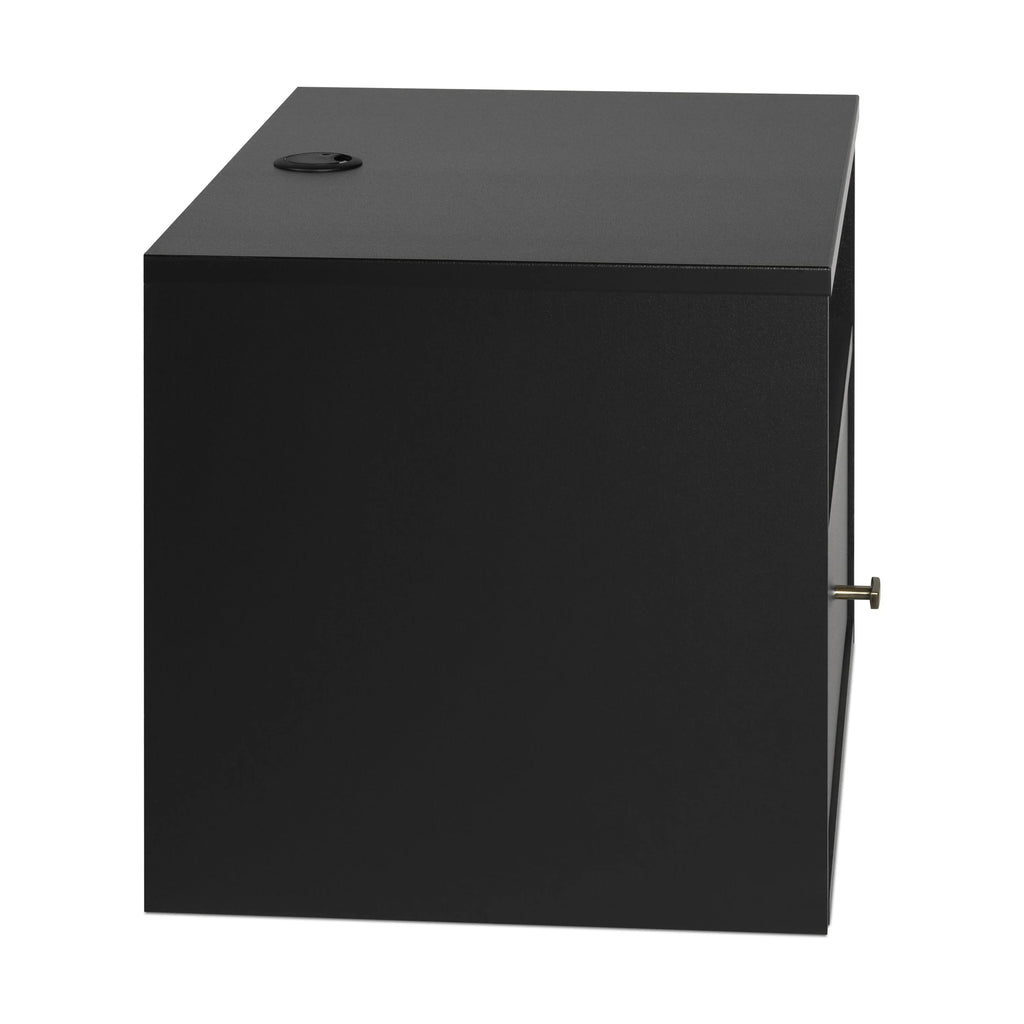 Black Floating Nightstand With Open Shelf P140165