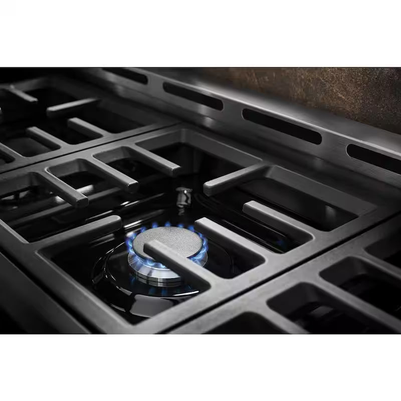 Passion Red Smart Double Oven Gas Range with Griddle P74048