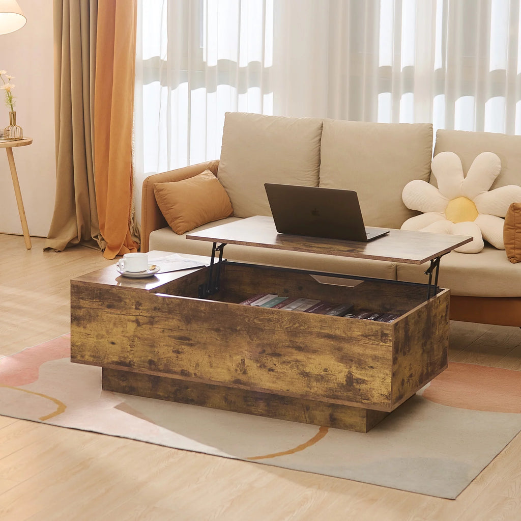 Lift Top Wooden Coffee Table with Storage Compartment M92826