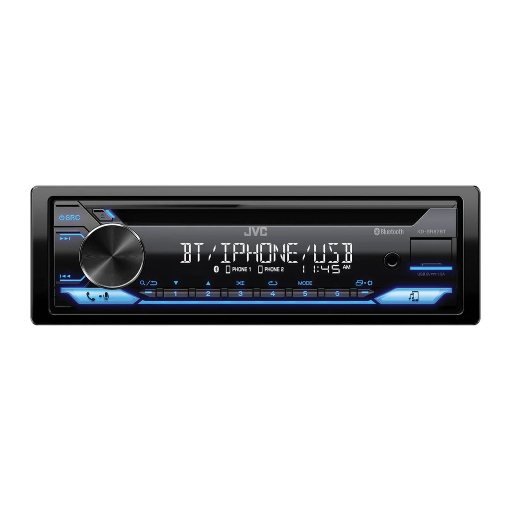 Single DIN Car Stereo CD Player with Bluetooth USB AM/FM Radio W185
