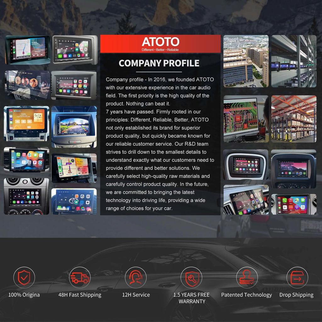 10.1 inch QLED Double Din Car Stereo with Wireless Apple Carplay & Wireless Android Auto G8866