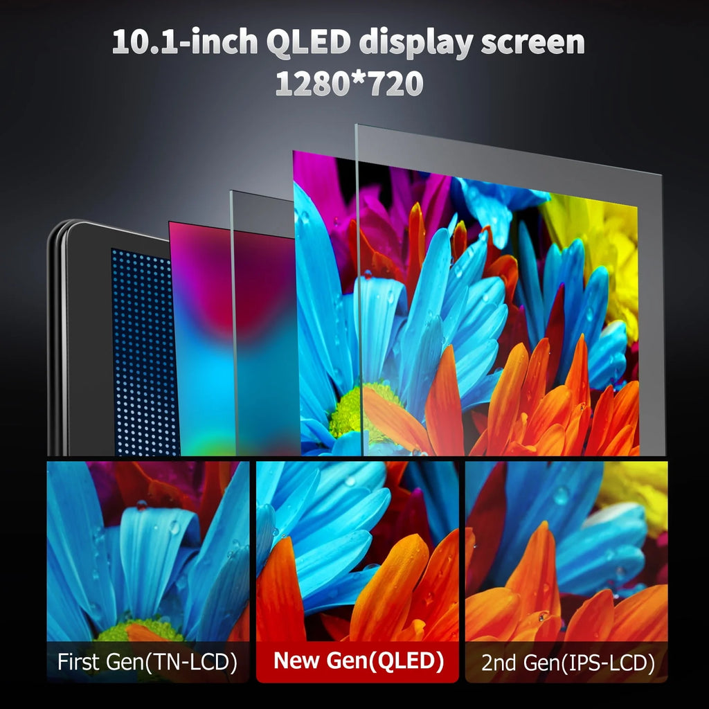 10.1 inch QLED Double Din Car Stereo with Wireless Apple Carplay & Wireless Android Auto G8866