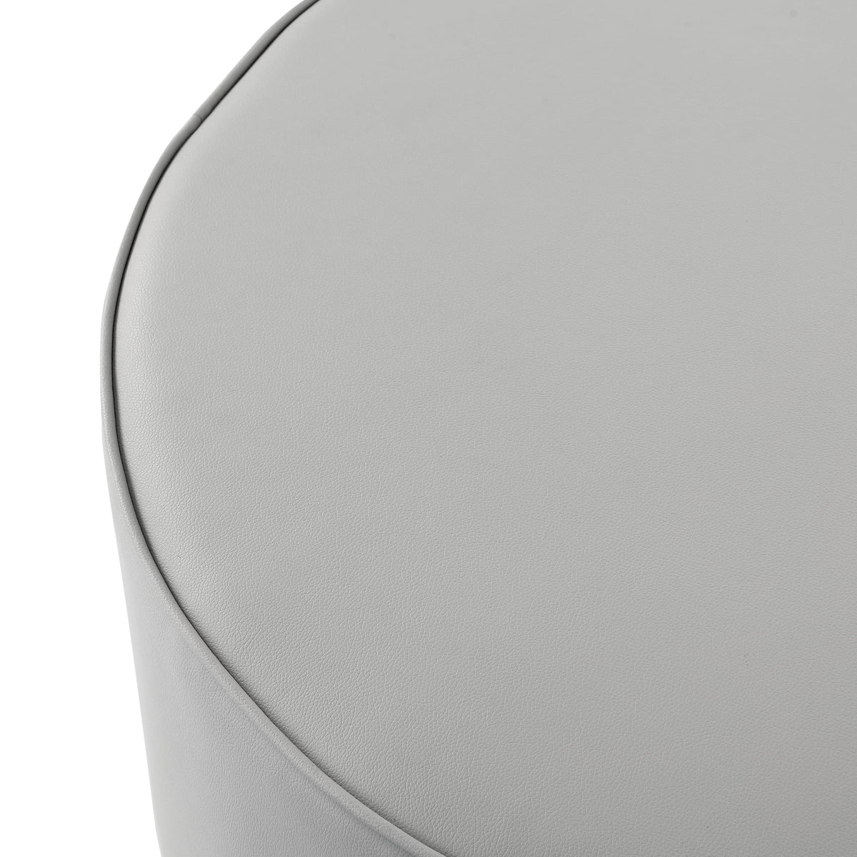 Leather or Velvet Cocktail Ottoman with Chrome or Gold Trim Base Y627