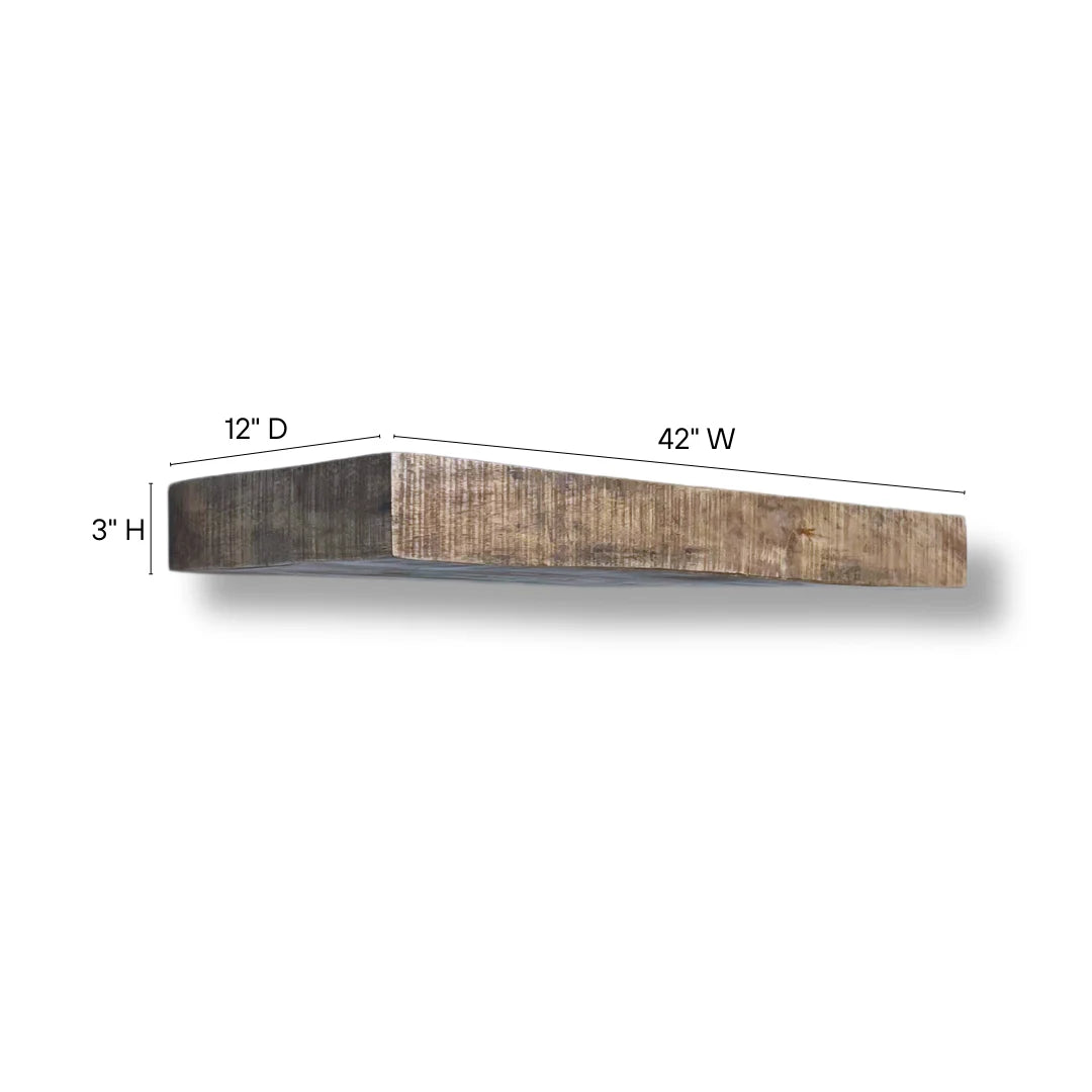 Mango Wood Wall Mounted Shelf T562180