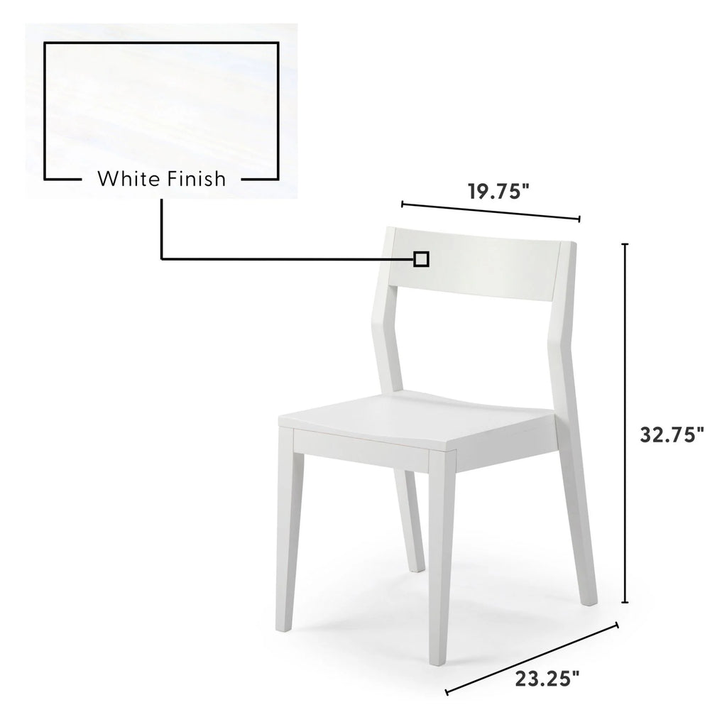 White Wooden Dining Chair O641