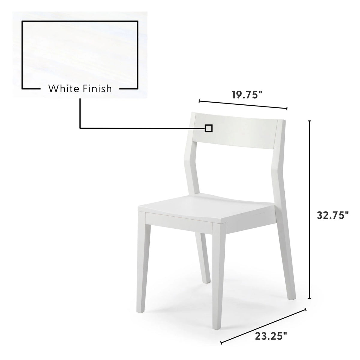White Wooden Dining Chair O641