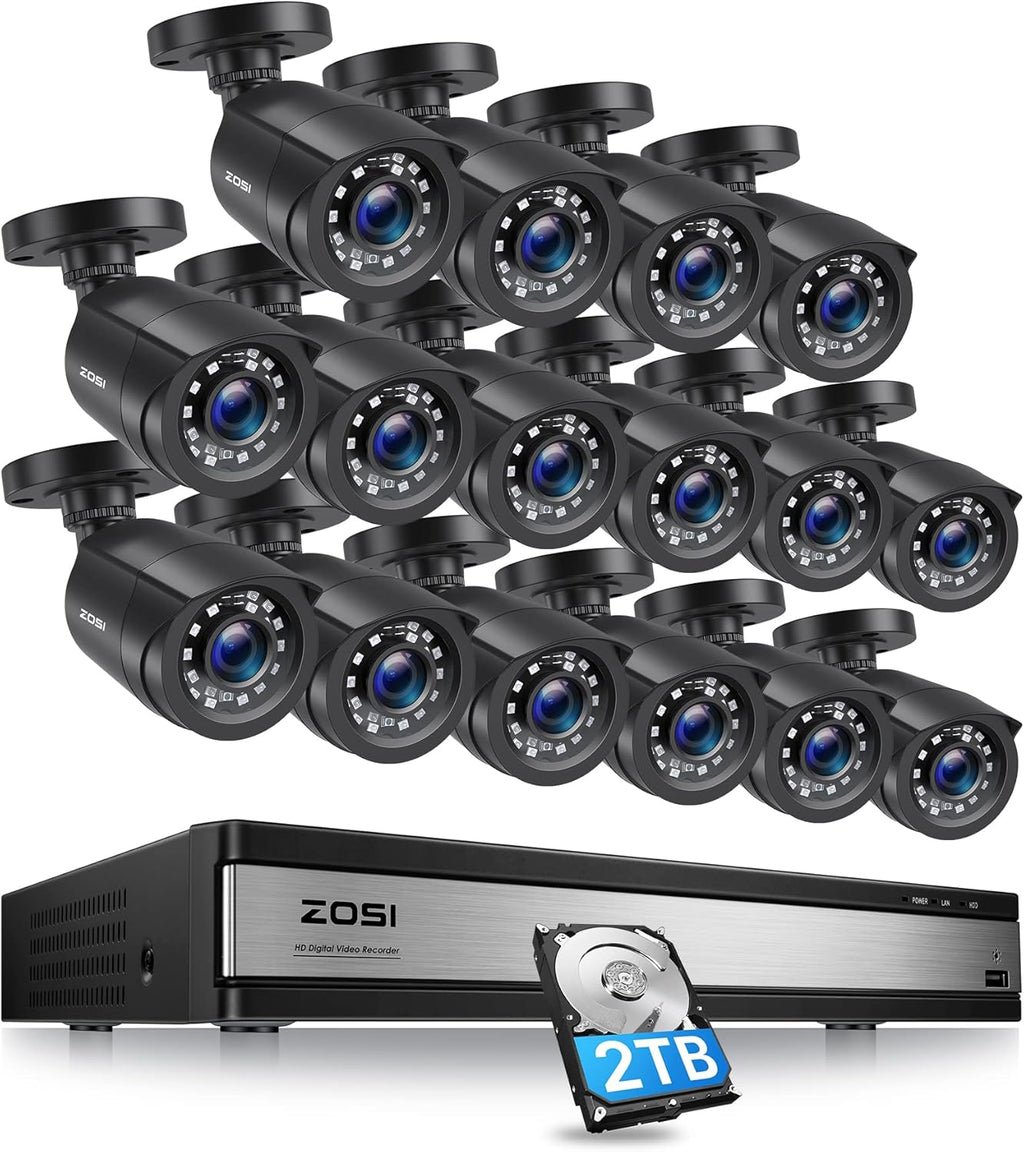 16CH 1080P Security Camera System with 2TB Hard Drive R347267