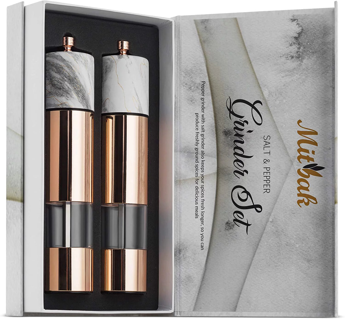 Salt and Pepper Grinder Set with Ceramic Mechanism R4932