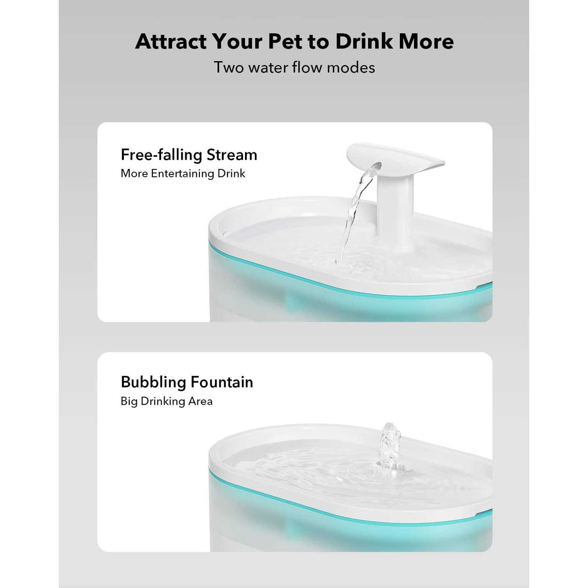 Cat Water Fountain 71oz 2.1L Ultra Quiet Q670067