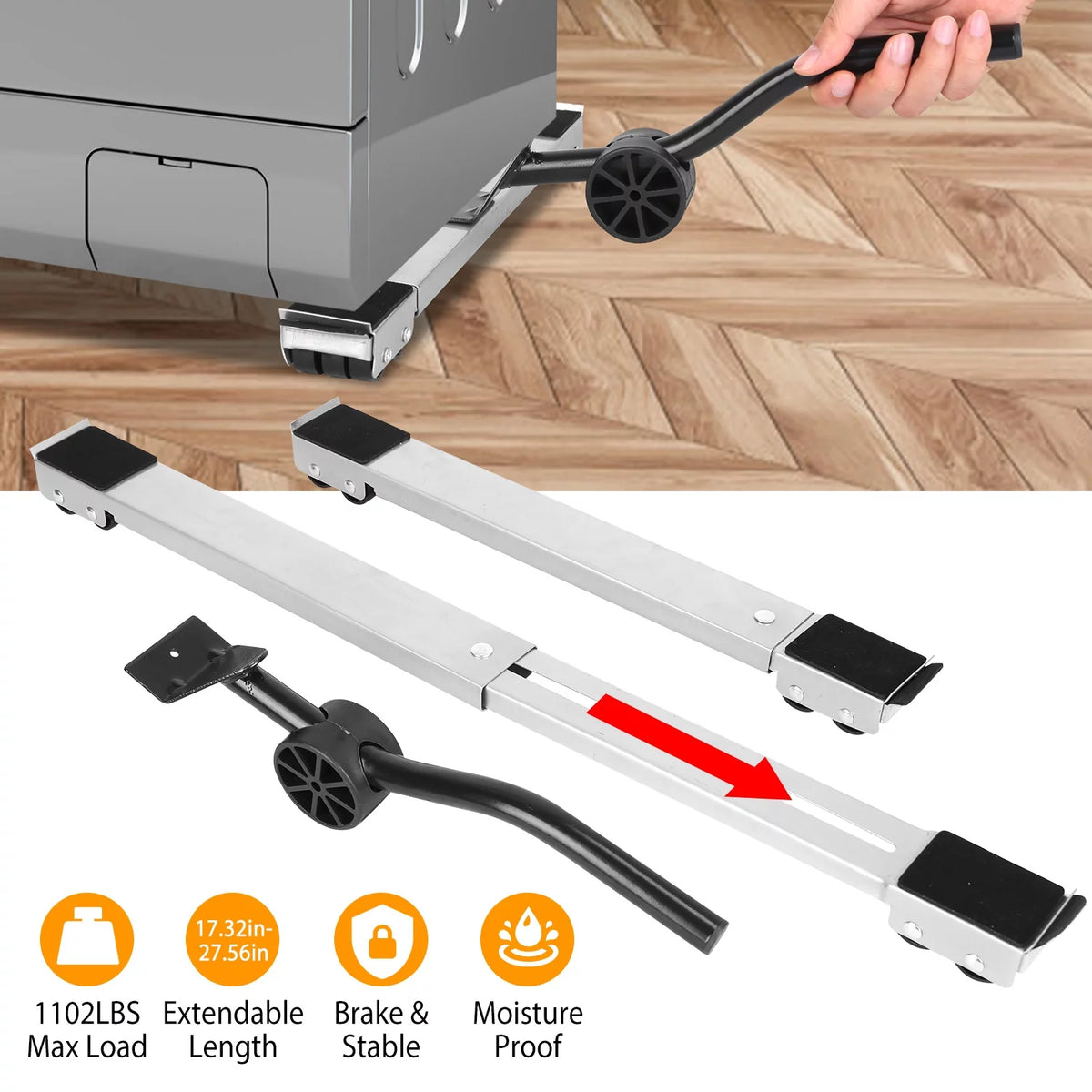 Adjustable Heavy Duty Furniture Dolly with Brake Q21957