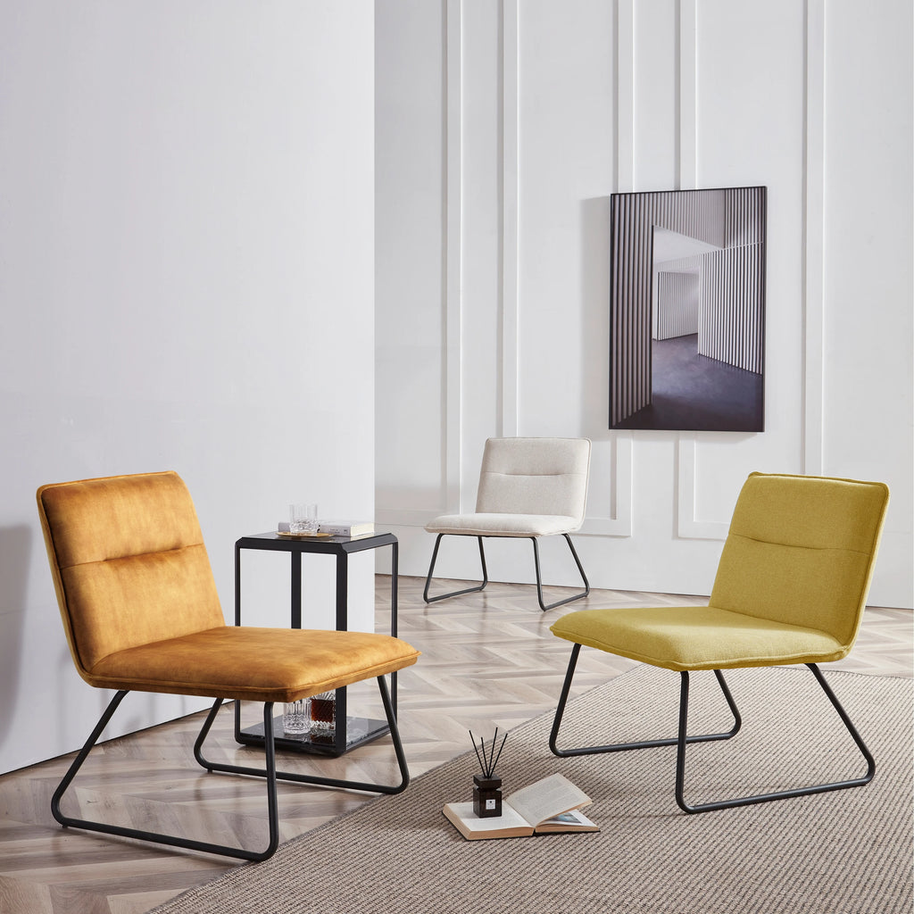 Beige Fabric Accent Chair K7821