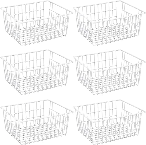 Wire Storage Baskets, Set of 2 White O9974