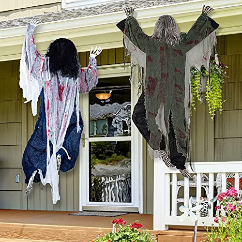 47" Halloween Climbing Zombies Wall Decoration 2 Pcs T9410
