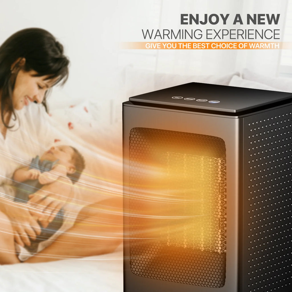 1500W PTC Electric Space Heater with Timer, Black V828