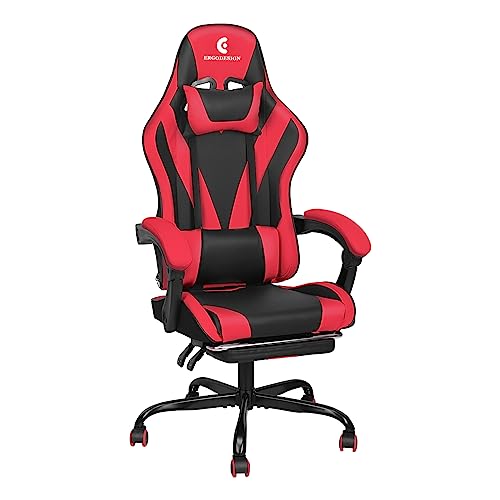 Black Gaming Chair with Footrest K376949