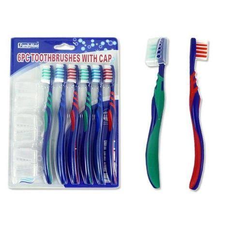 Toothbrush with Cap 6 Piece per Set L829846
