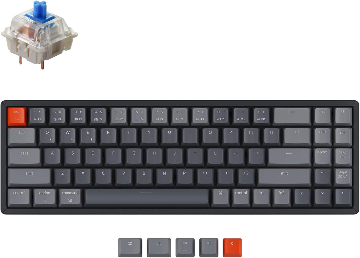 70% Layout 72 Keys Wireless Wired Mechanical Keyboard V22324
