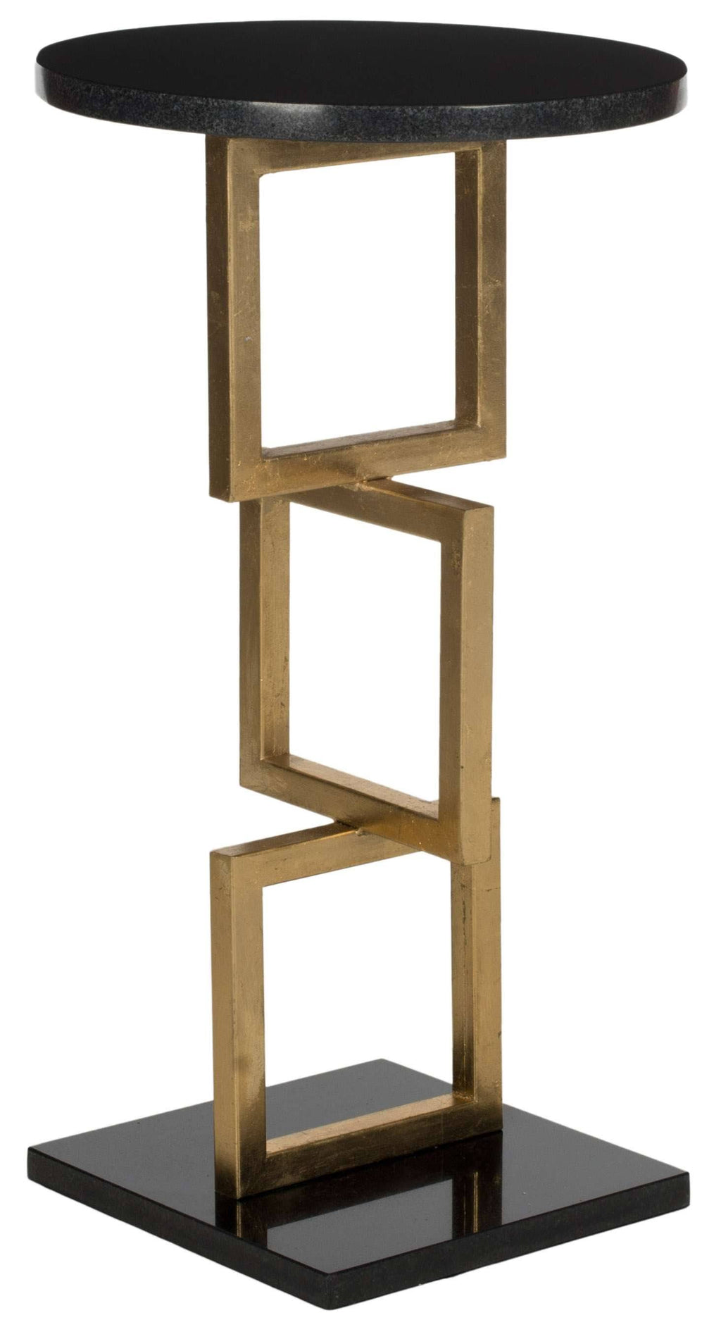 Gold Black Accent Table D3850