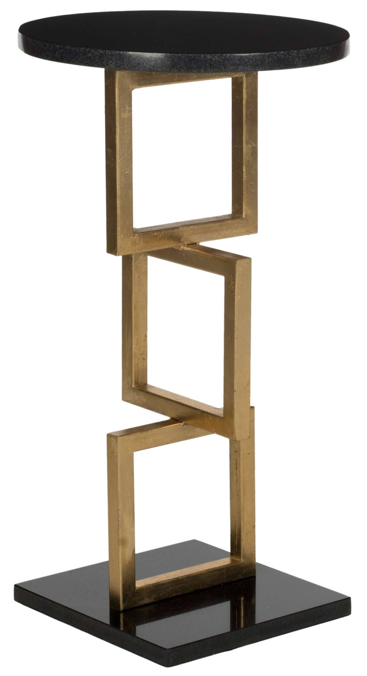 Gold Black Accent Table D3850