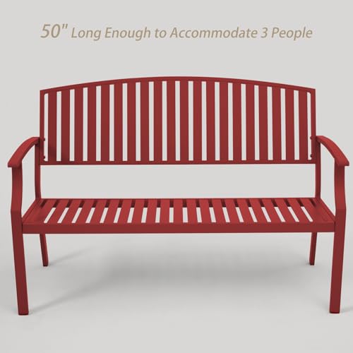 Light Blue Aluminum Outdoor Bench F955411