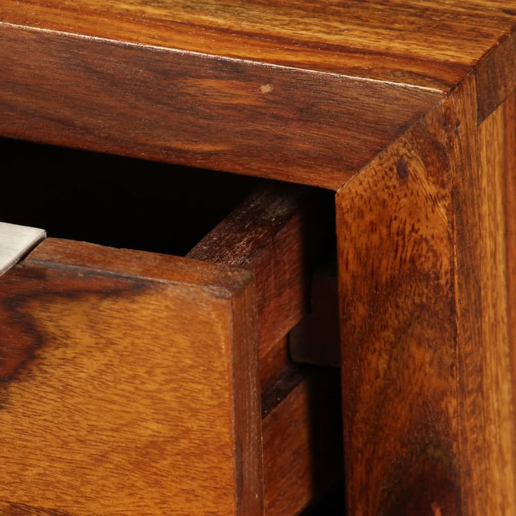 Sheesham Wood TV Stand with Door Cabinet and 2 Storage Drawers Z6028