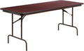 Mahogany Melamine Laminate Folding Banquet Table C413787