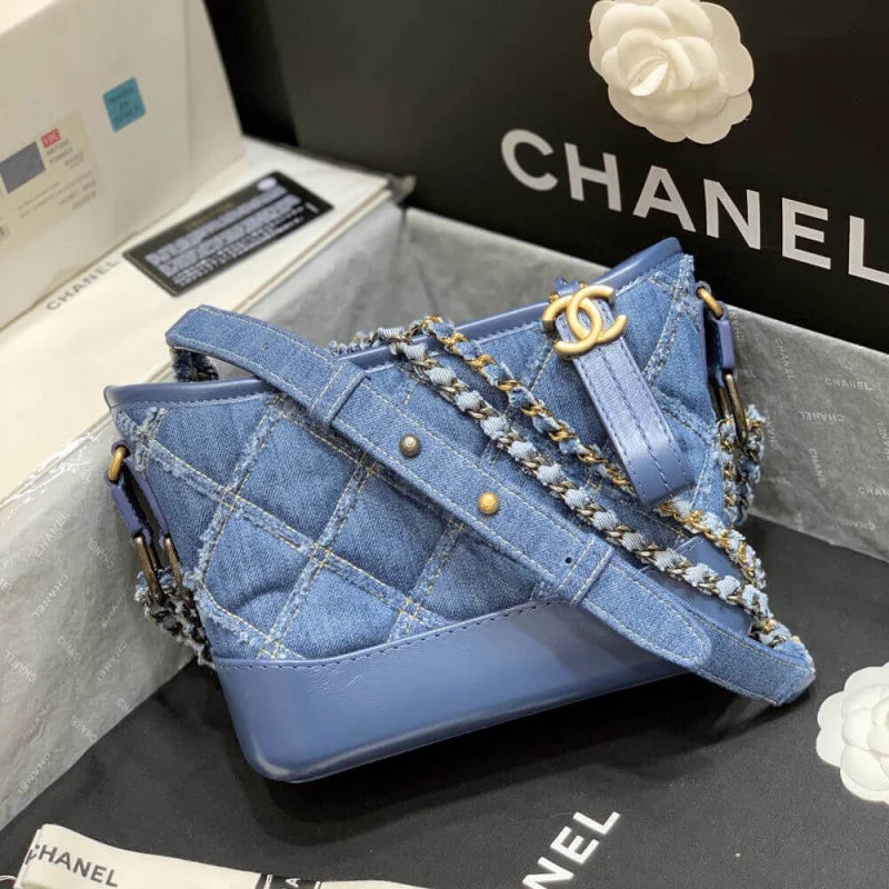 Denim Calfskin Hobo Bag O95999