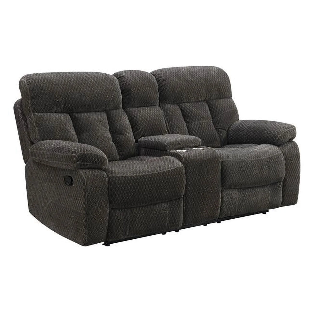 Dark Gray Tufted Dual Recliner Loveseat Q206