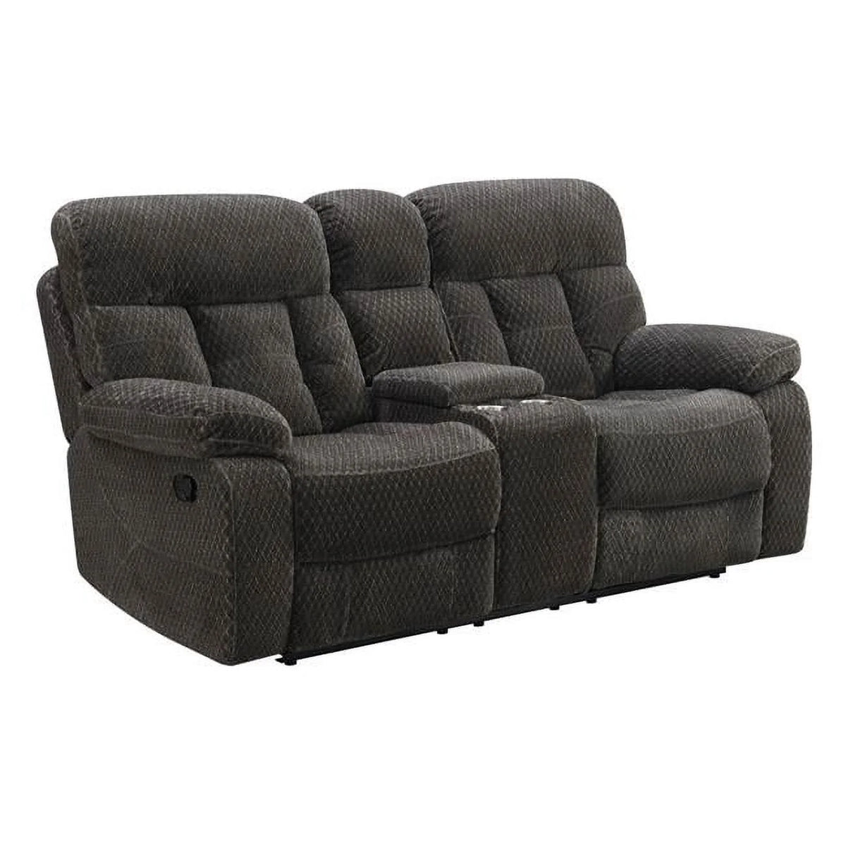 Dark Gray Tufted Dual Recliner Loveseat Q206