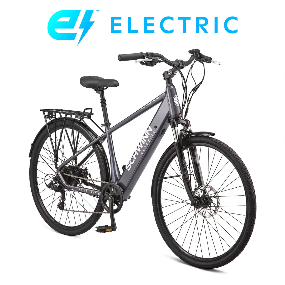 700c 7 Speed 250w Hybrid Electric Bike Aurora White P4119