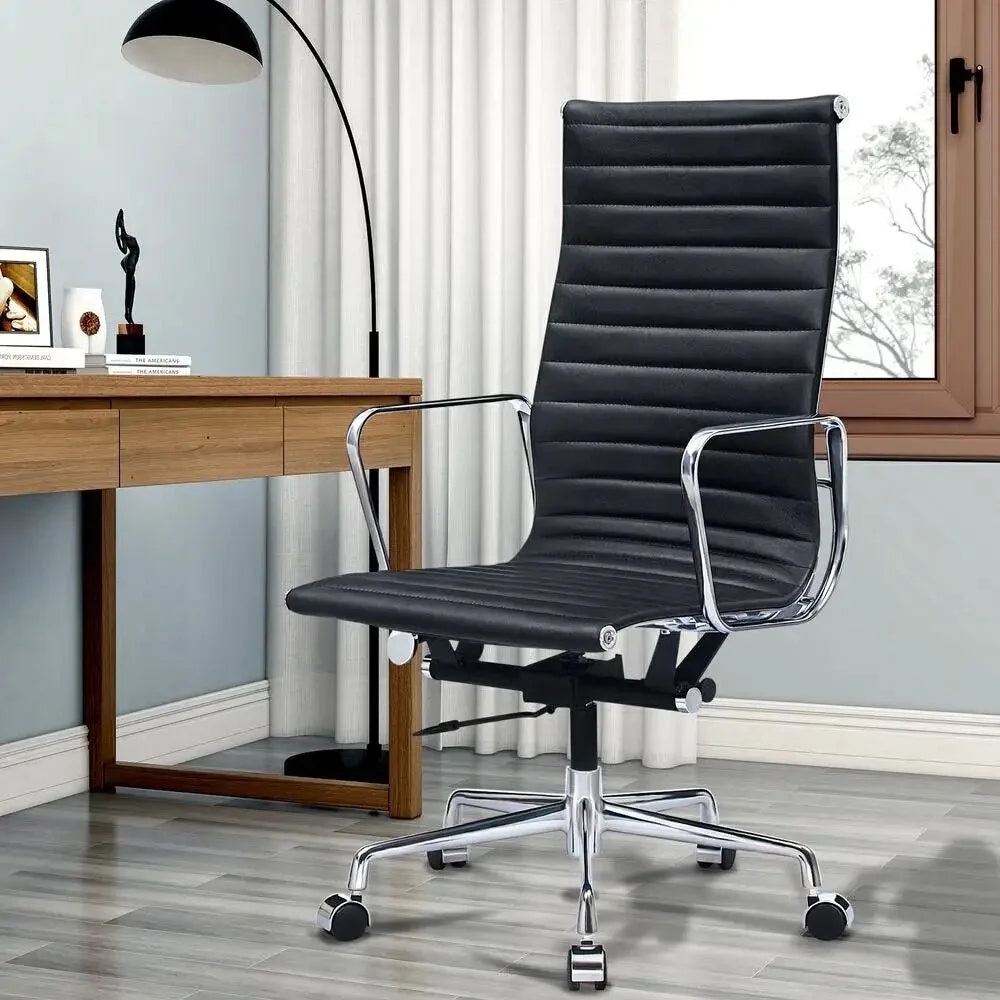 Genuine Leather Swivel Office Chair J908
