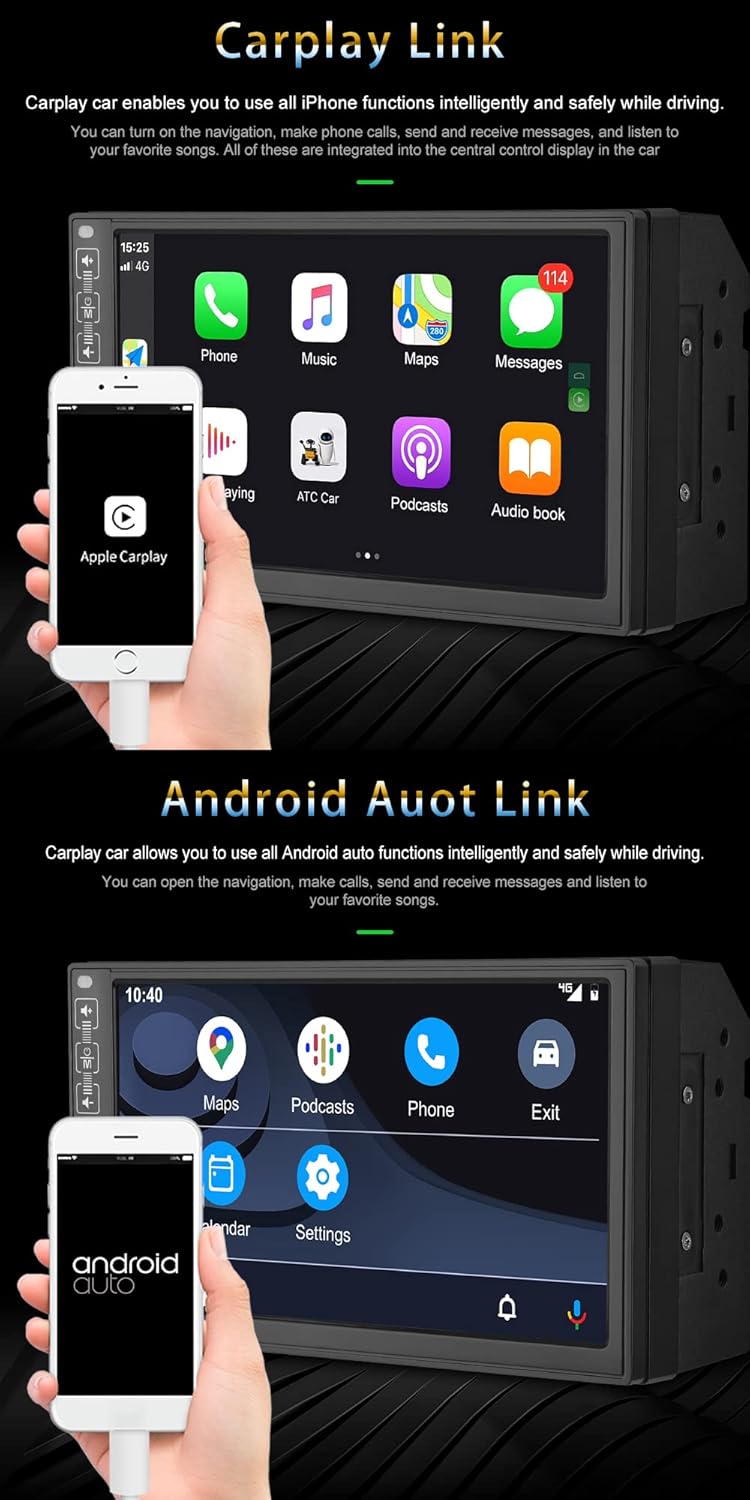7 Inch Touchscreen Double Din Car Stereo with Backup Camera G84631