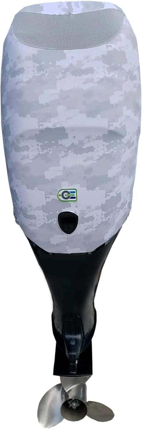 Grey Digital Camo Outboard Motor Cover H62663