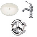 19.75 in. Oval Undermount Sink Set in Biscuit M777473