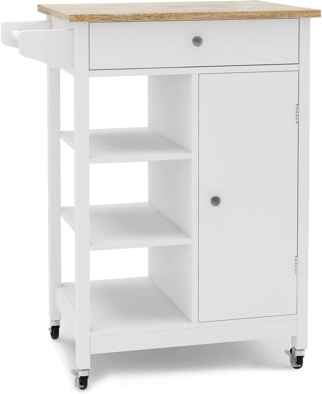 Kitchen Island Cart on Wheels with 2 Drawers and 2 Shelves H4501