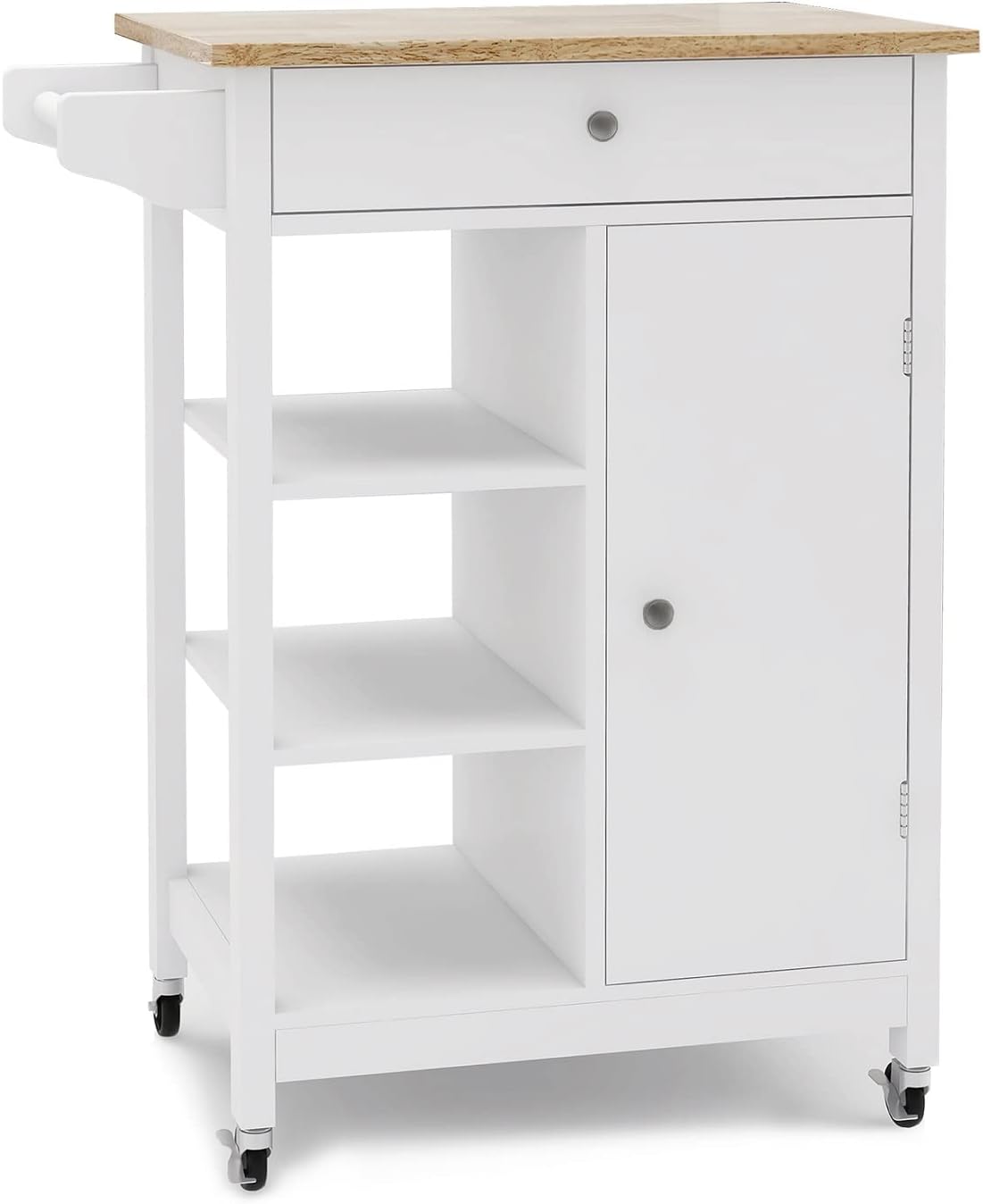 Kitchen Island Cart on Wheels with 2 Drawers and 2 Shelves H4501