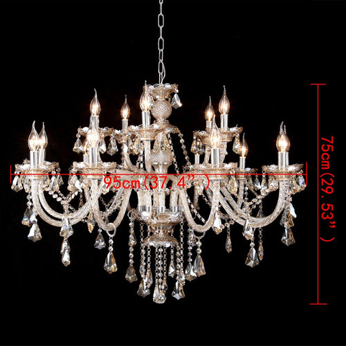 15 Lights Cognac K9 Crystal Chandelier N9667