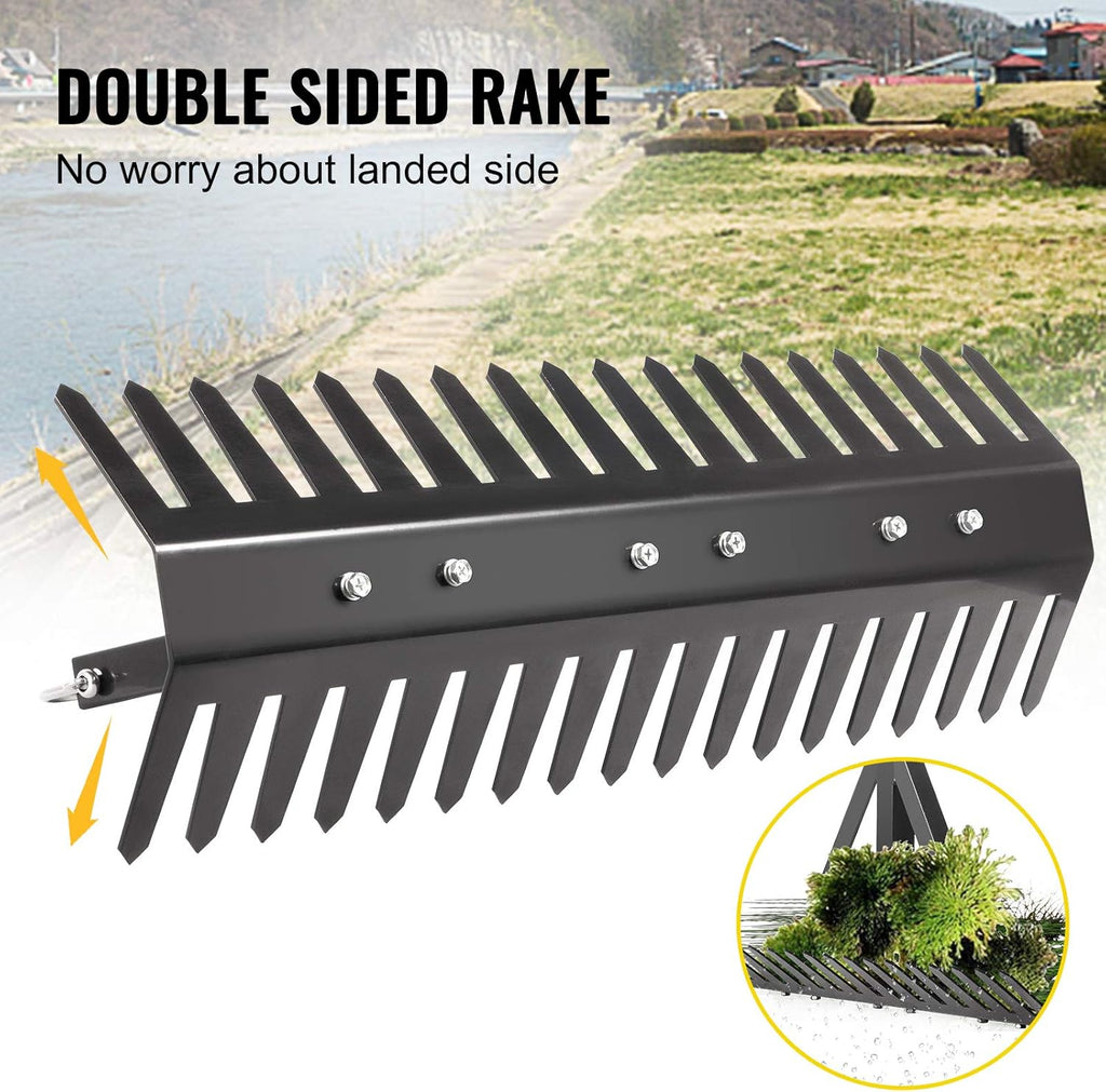 24 inch Double Sided Aquatic Weed Rake with 66 ft Rope V494