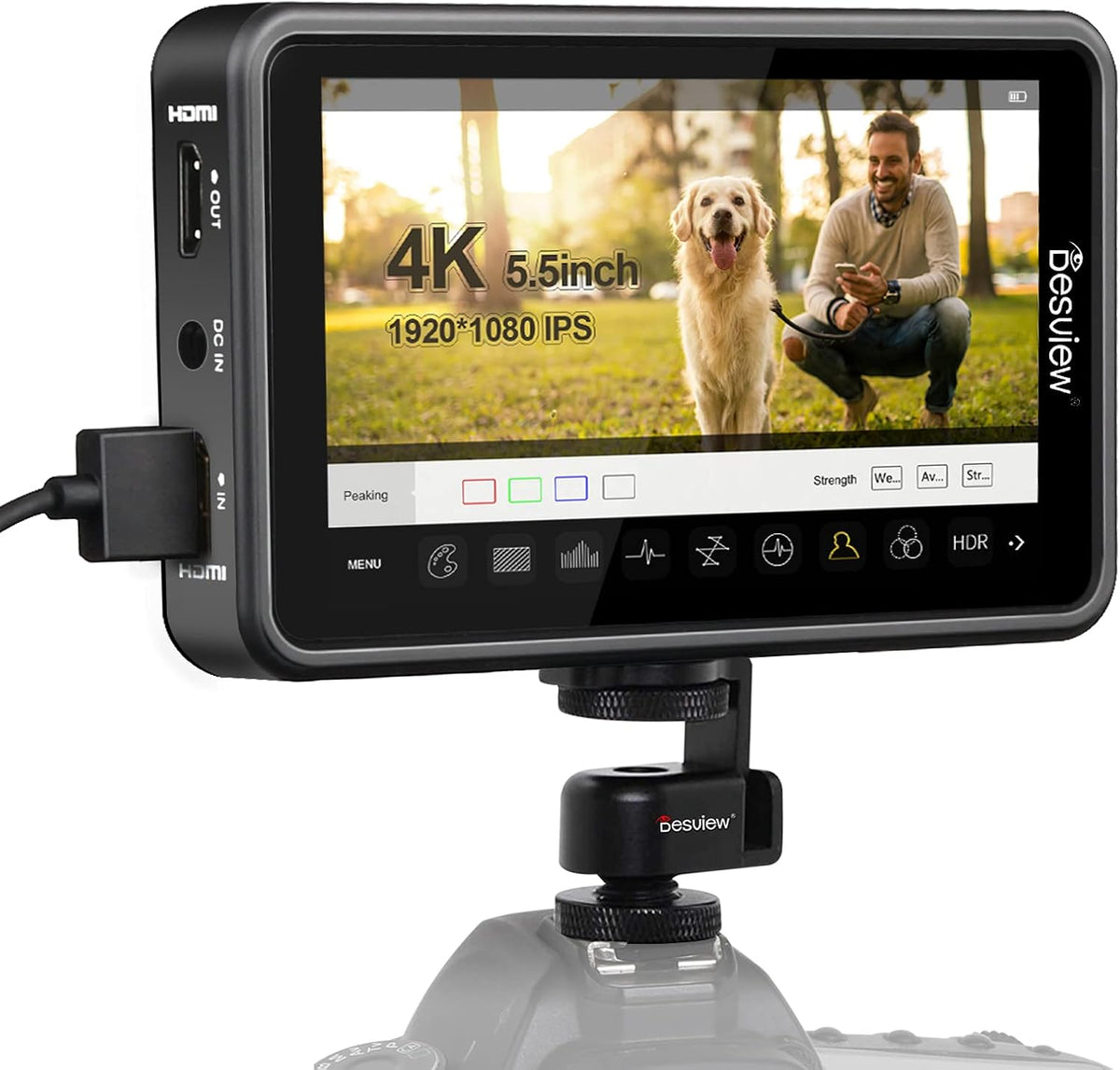 5.5 inch Touch Screen Camera Monitor 1920x1080 IPS 4K B7408