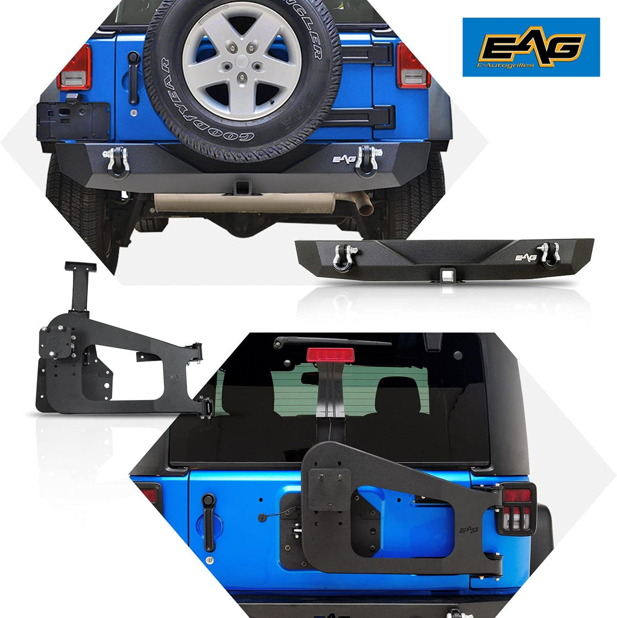 Rear Bumper with Tire Carrier & Adjustable Tire Mount G26902