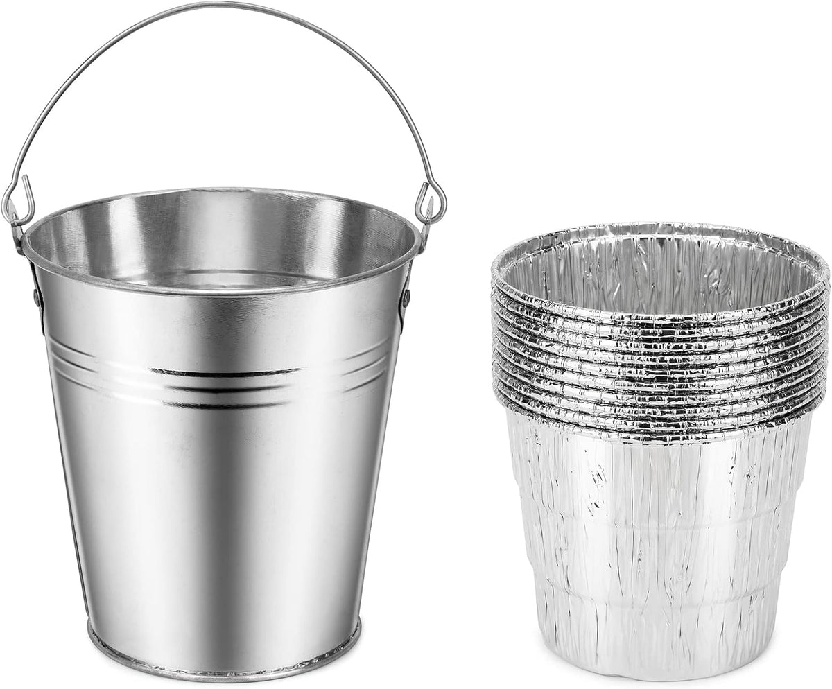 Grill Grease Drip Bucket with 10-Pack Foil Liners I6963