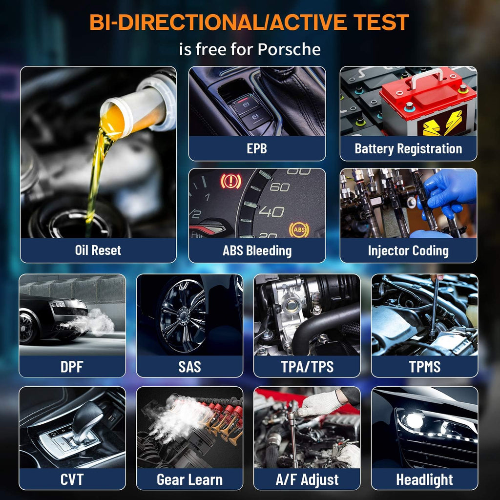 All Systems Obd2 Scanner with Oil Reset EPB SAS TPMS Battery Registration N7237