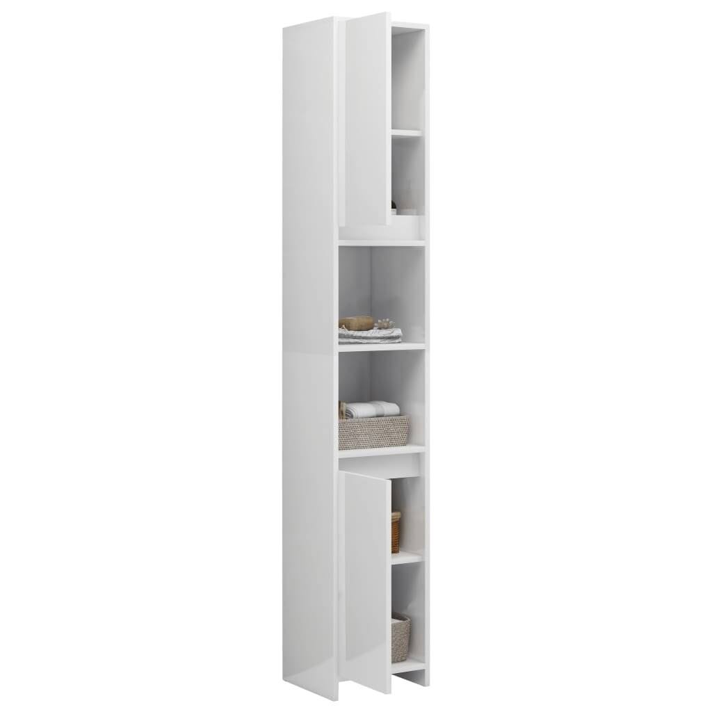 High Gloss White Chipboard Bathroom Cabinet U99070