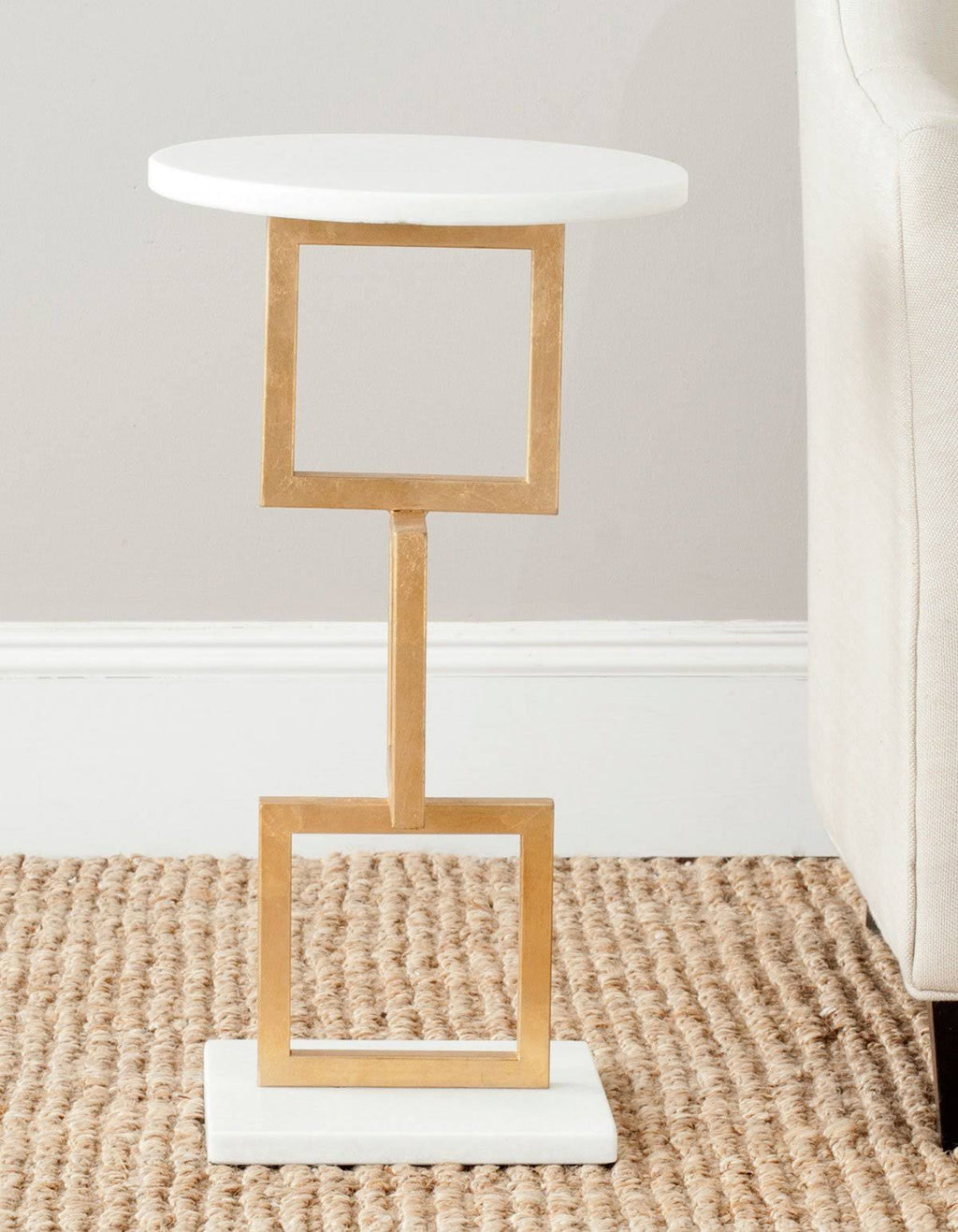 Gold Black Accent Table D3850