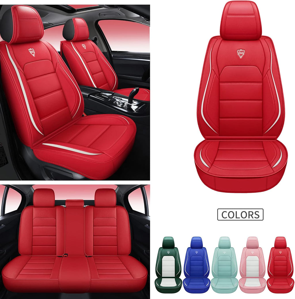 Blue Synthetic Leather Car Seat Cover Set T71129