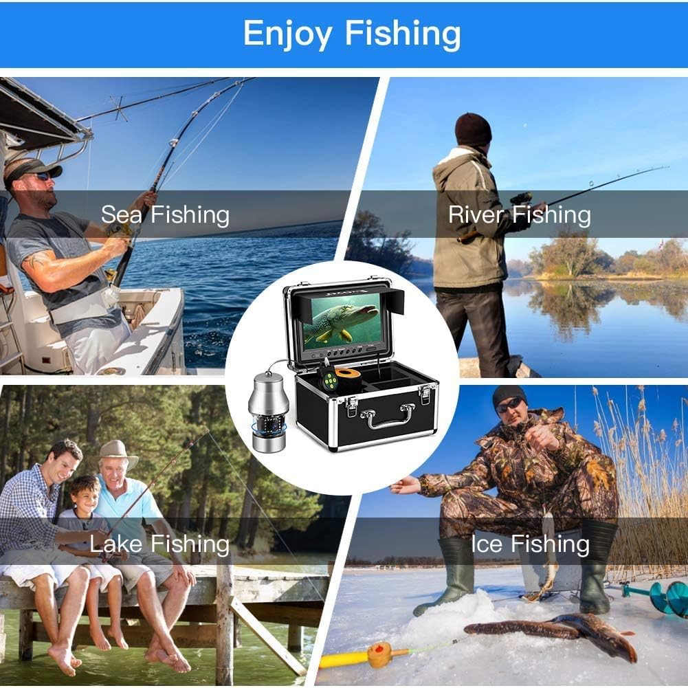 Underwater Fishing Camera 9 inch 360° Camera 1000TVL 18 IR Lights 30M Cable R929