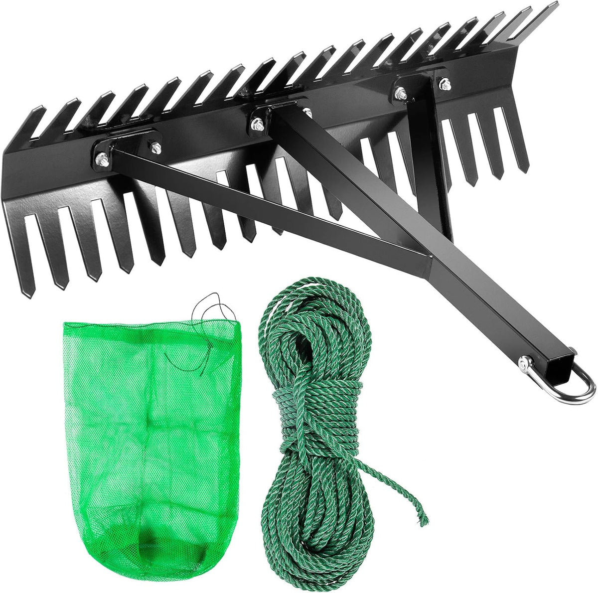 24 inch Double Sided Aquatic Weed Rake with 66 ft Rope V494