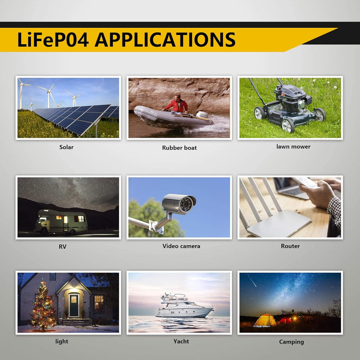 12V 12Ah LiFePO4 Deep Cycle Rechargeable Battery D51913