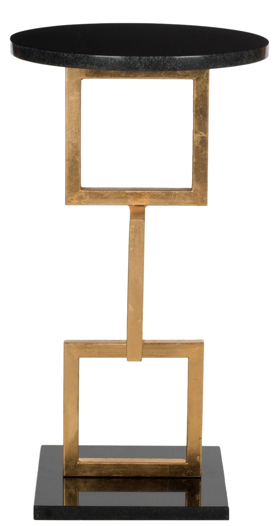 Gold Black Accent Table D3850
